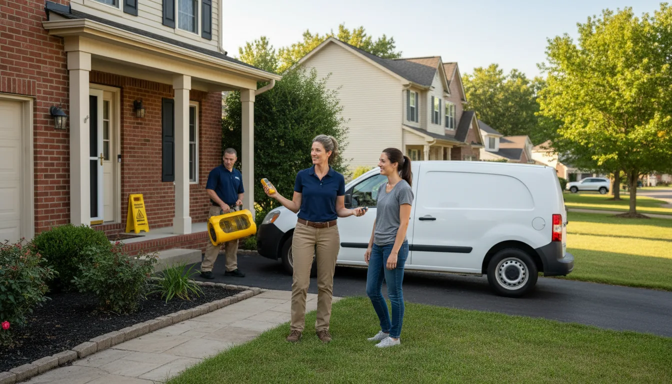 Residential water damage restoration in Warrington, PA